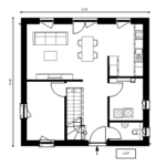 Stadtvilla 110 Grundriss EG 110qm