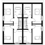 Doppelhaushälfte 120 Grundriss OG 117qm