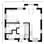 Eineinhalbgeschosser 120 A Grundriss EG 120qm