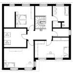 Eineinhalbgeschosser 230 mit ELW Grundriss OG 231qm