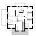 Stadtvilla 150 A Grundriss OG 150qm