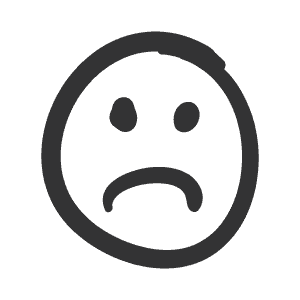 Bewertung 2 Unzufriedener Smiley