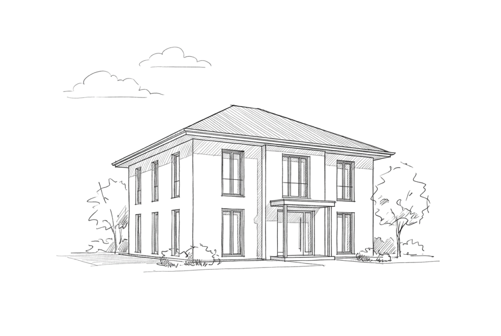 Hausart Stadtvilla Skizze
