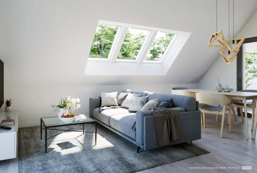 Innenansicht Wohnzimmer, Referenzprojekt Erikaweg Borkheide